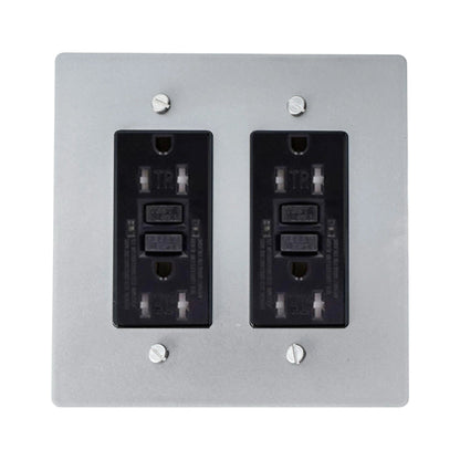 Prise double Galveno Vintage en laiton massif