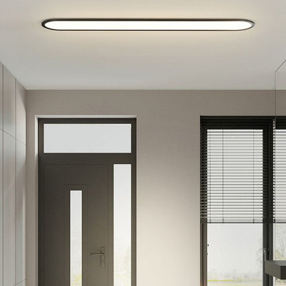 Plafonnier ovale minimaliste en métal Ovalis