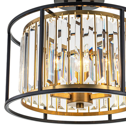 Plafonnier en cristal à structure ouverte