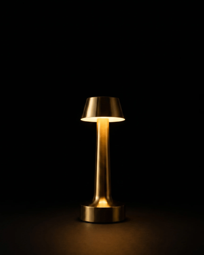Lampe de table sans fil conique en laiton