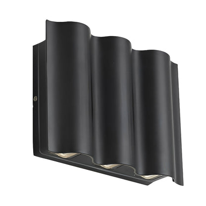 Applique murale Ondaria Wave en aluminium, éclairage haut et bas