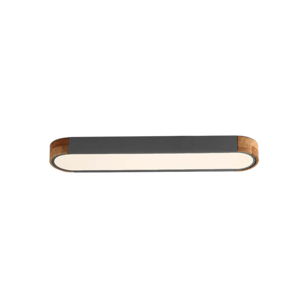 Plafonnier LED ovale en bois minimaliste Ovalyn