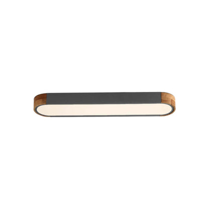 Plafonnier LED ovale en bois minimaliste Ovalyn