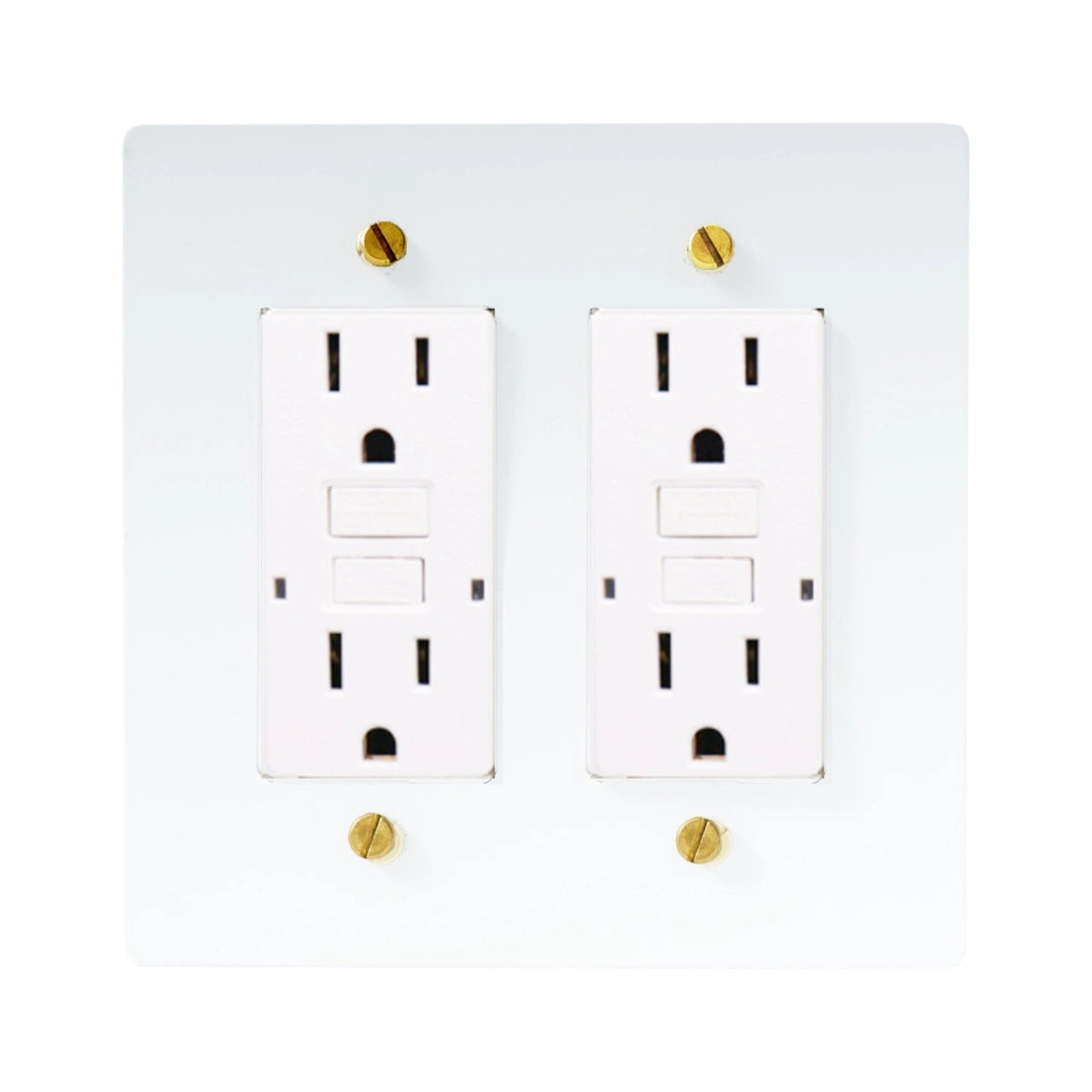 Prise double Galveno Vintage en laiton massif