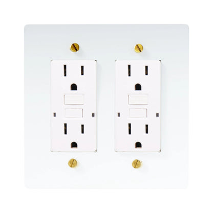 Prise double Galveno Vintage en laiton massif