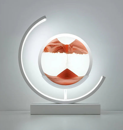 Lampe de table minimaliste en aluminium Sandveil, avec art du sable