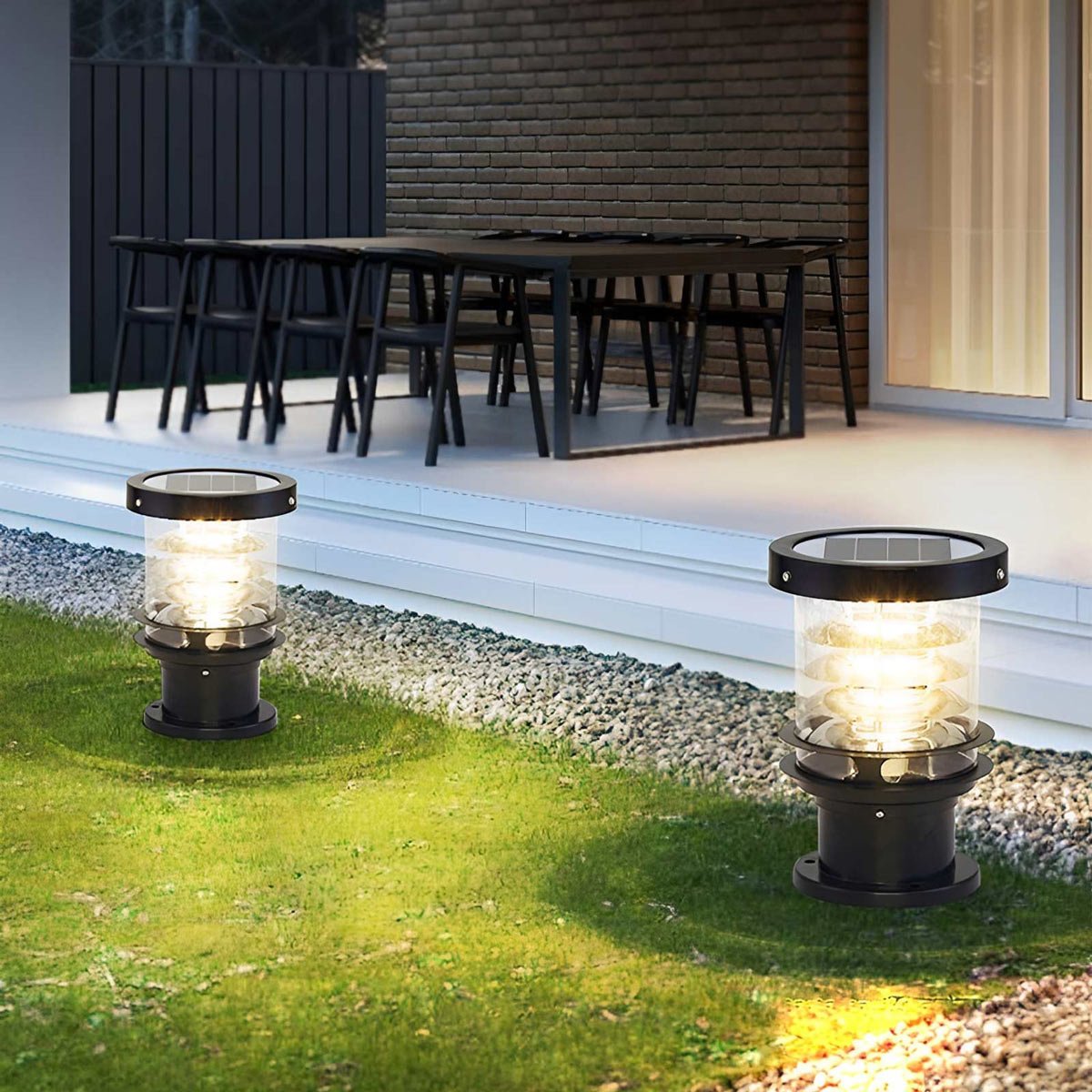 Lampe de jardin potelet moderne en aluminium Velmora