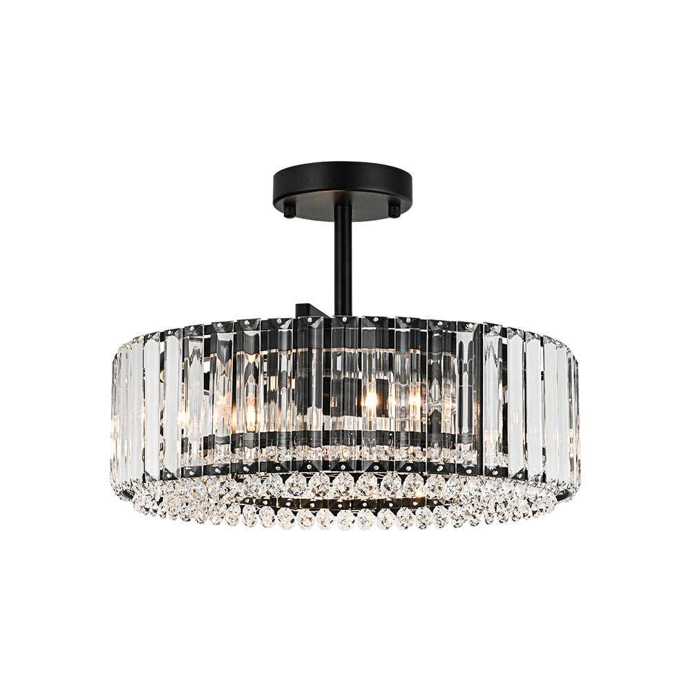 Plafonnier glamour en cristal sculpté