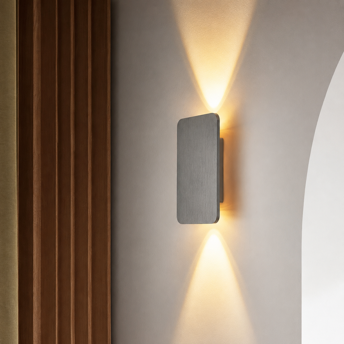 Applique murale LED rectangulaire en métal