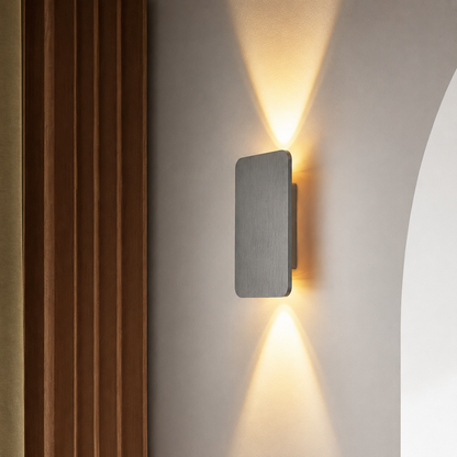 Applique murale LED rectangulaire en métal