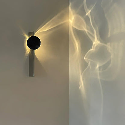 Applique murale sculpturale à disque miroir