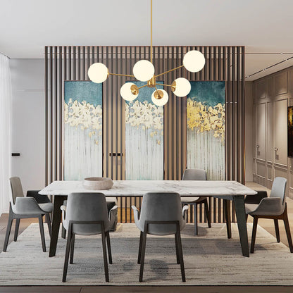 Lustre sphérique Spunik en opale