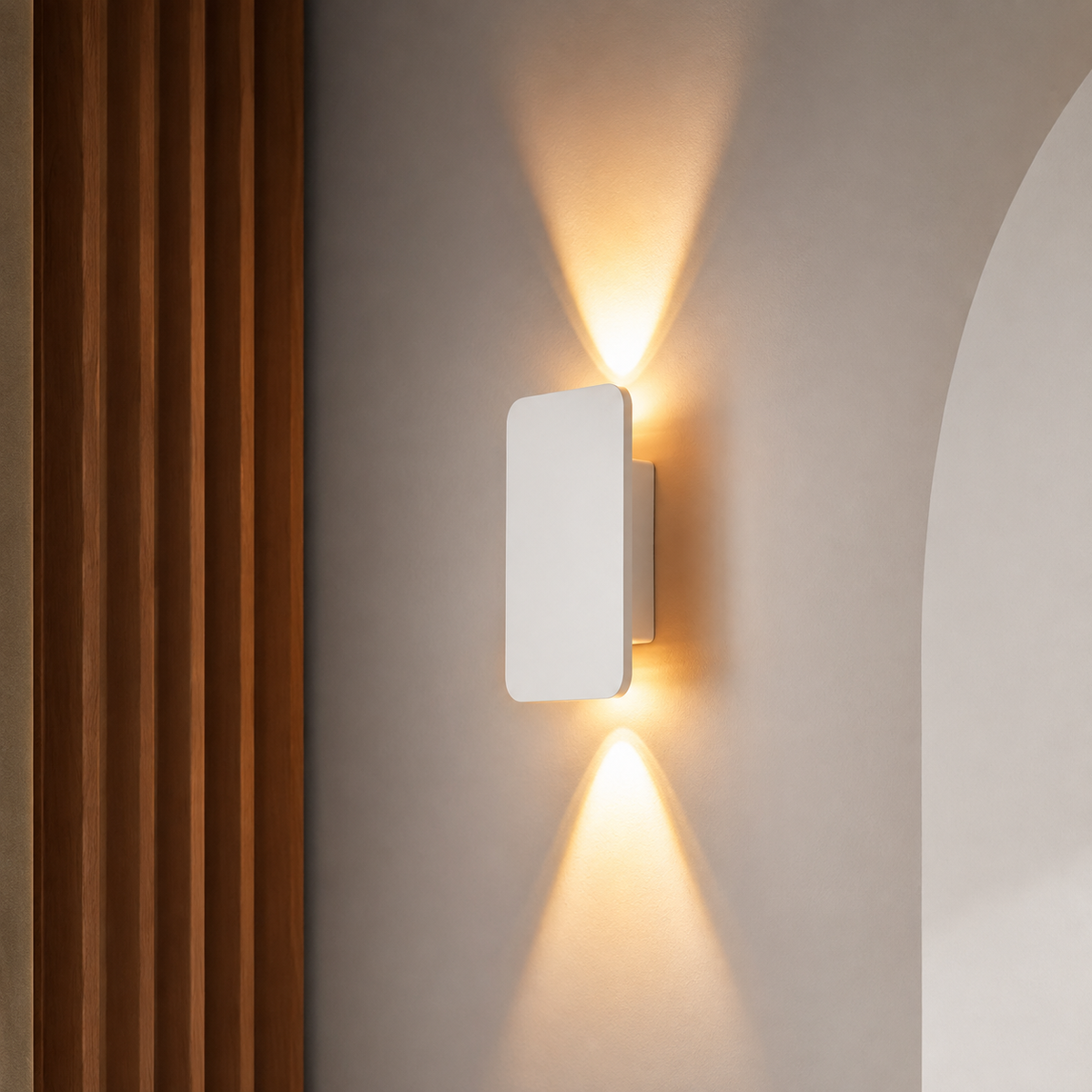 Applique murale LED rectangulaire en métal