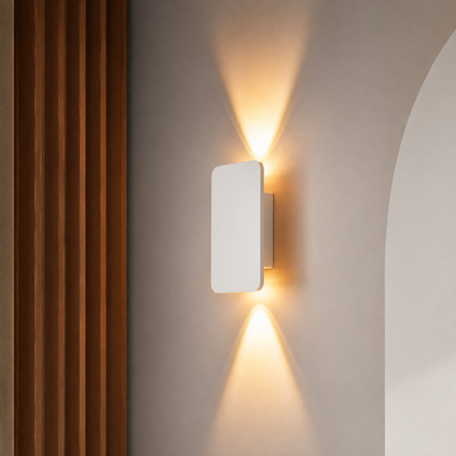 Applique murale LED rectangulaire en métal