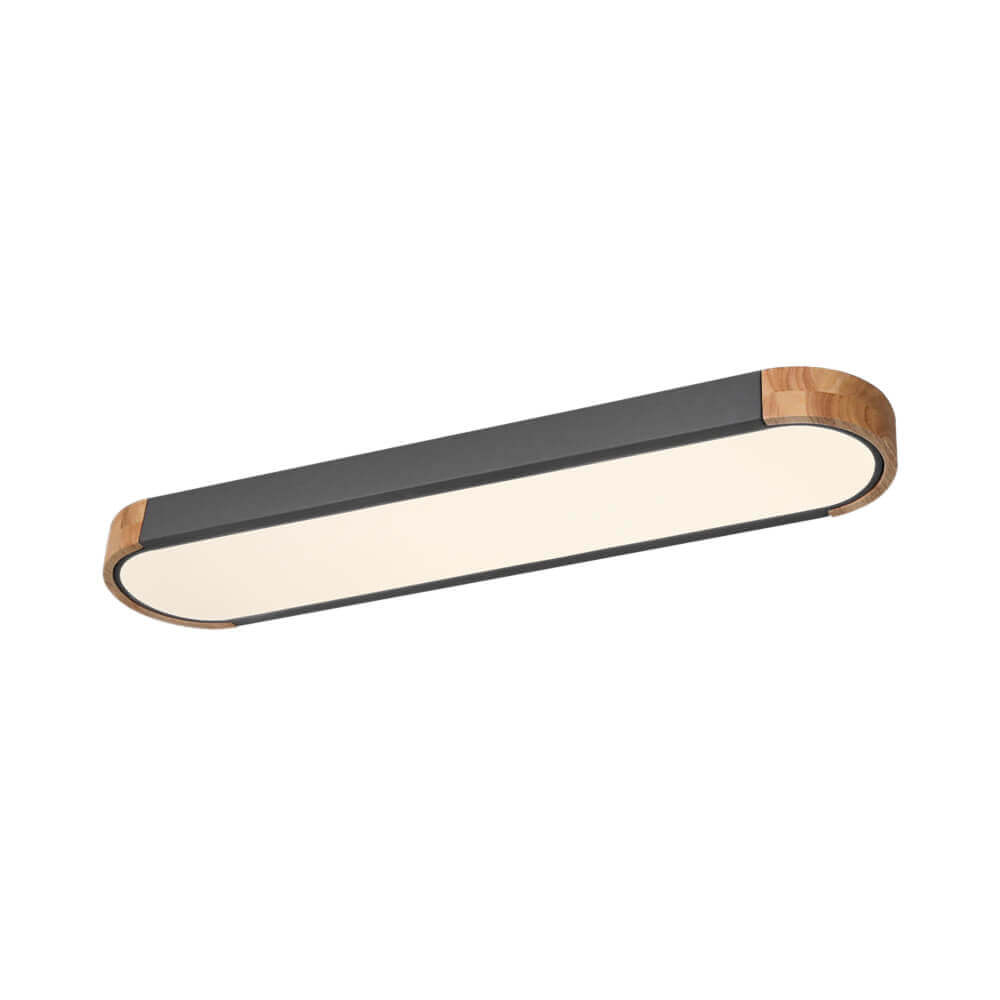 Plafonnier LED ovale en bois minimaliste Ovalyn