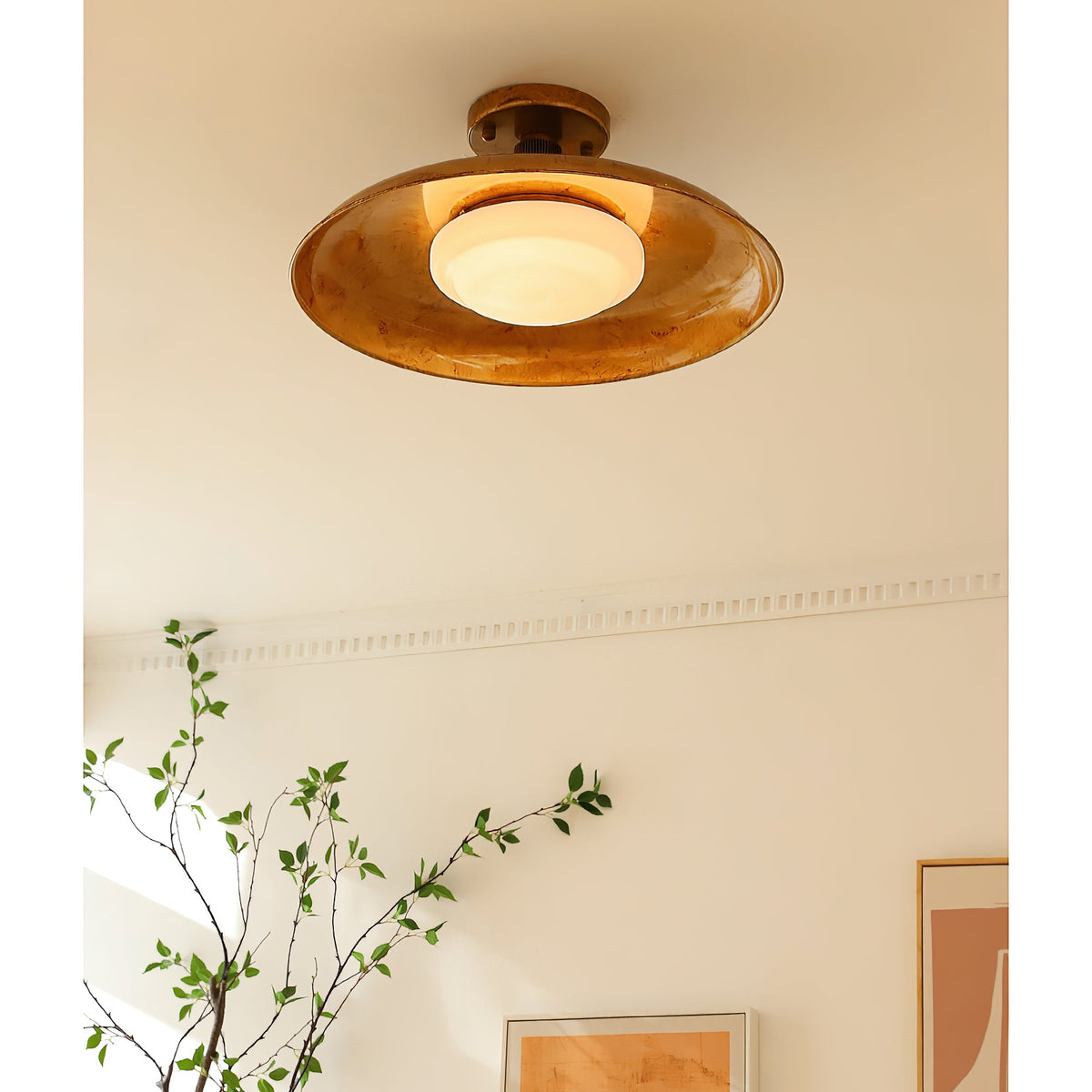 Plafonnier rond extra-large affleurant