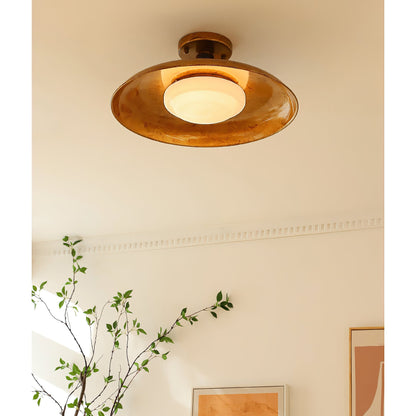 Plafonnier rond extra-large affleurant