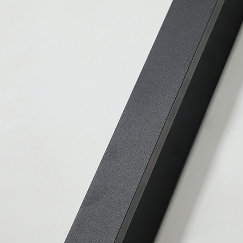 Applique murale extérieure Veldrin minimaliste et fine en métal noir