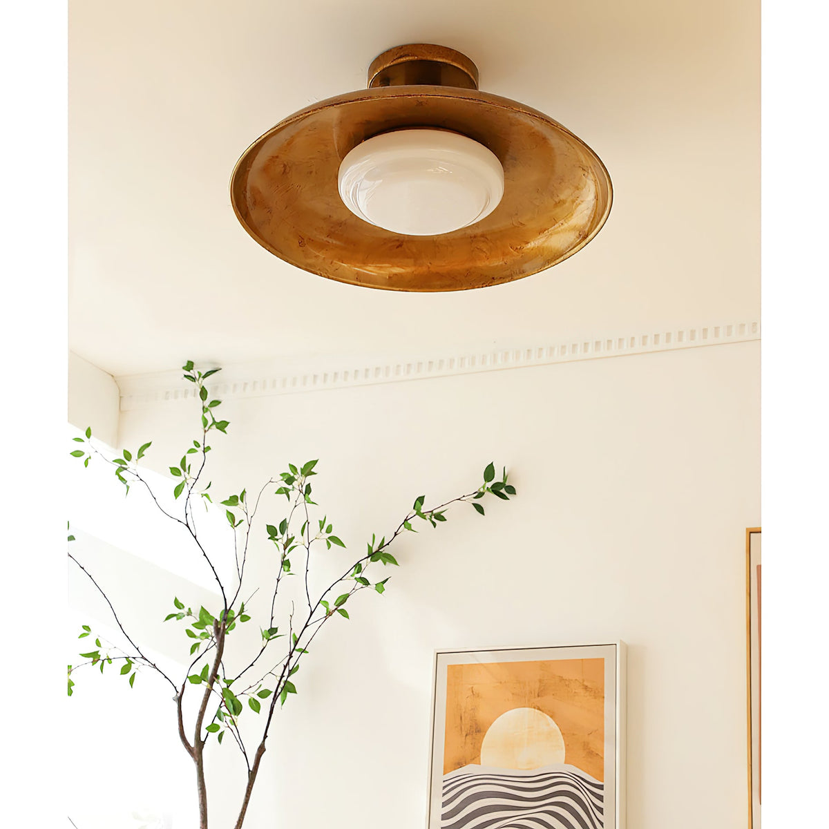 Plafonnier rond extra-large affleurant