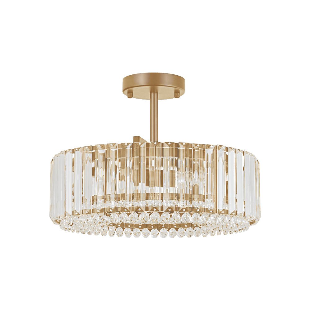 Plafonnier glamour en cristal sculpté