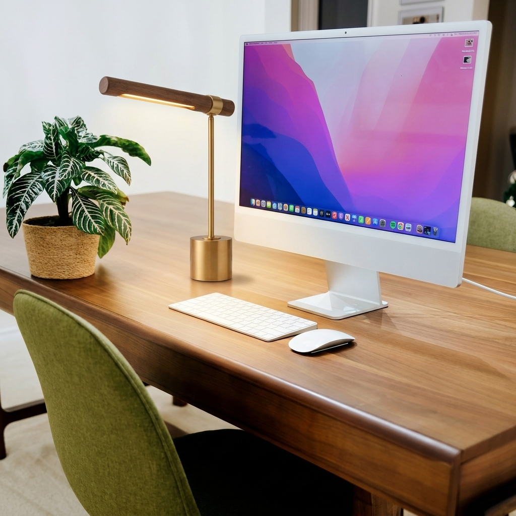 Lampe de table en laiton mid-century Pravena