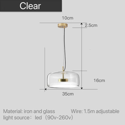 Suspension en verre teinté nordique Lumira