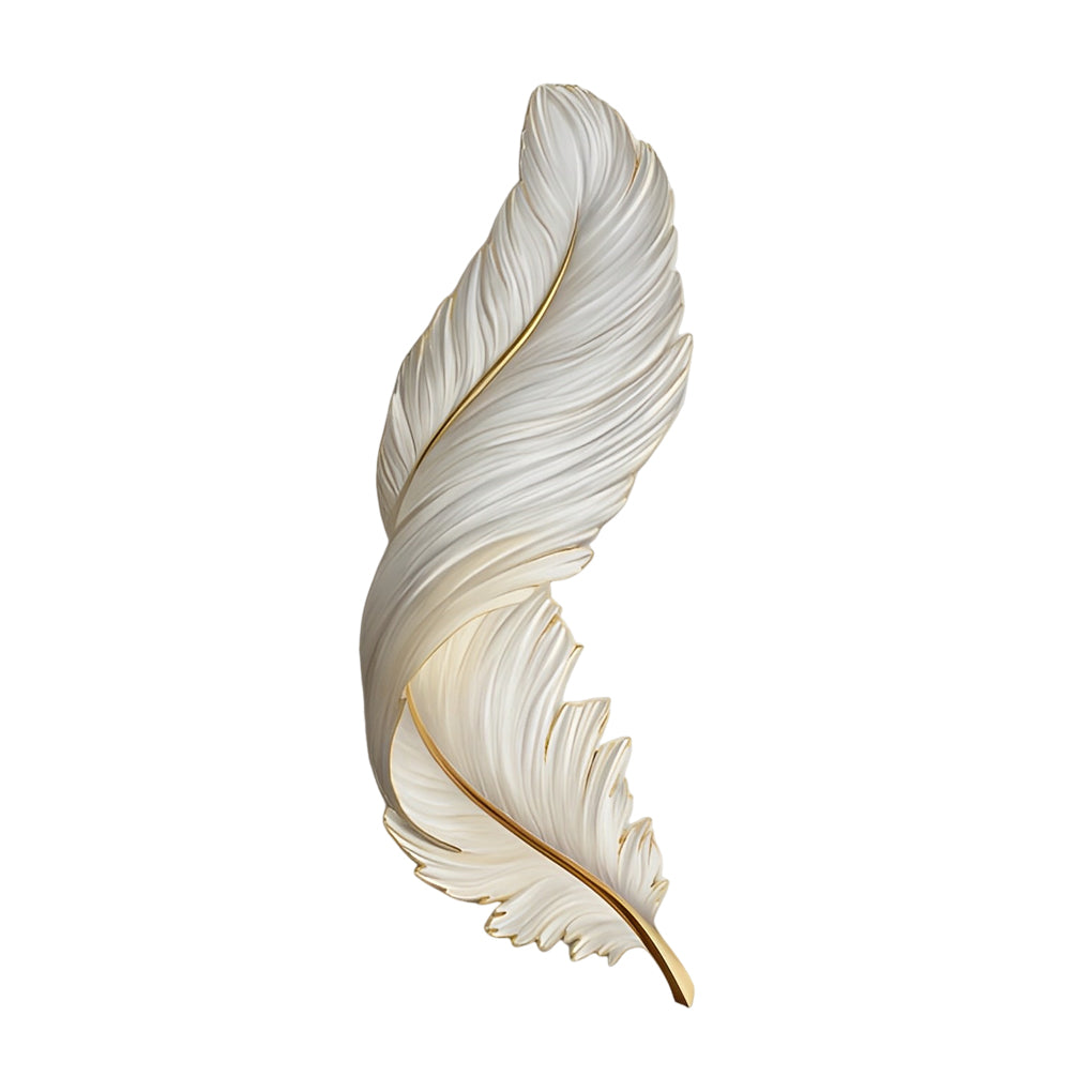 Applique murale LED Plume sculptée