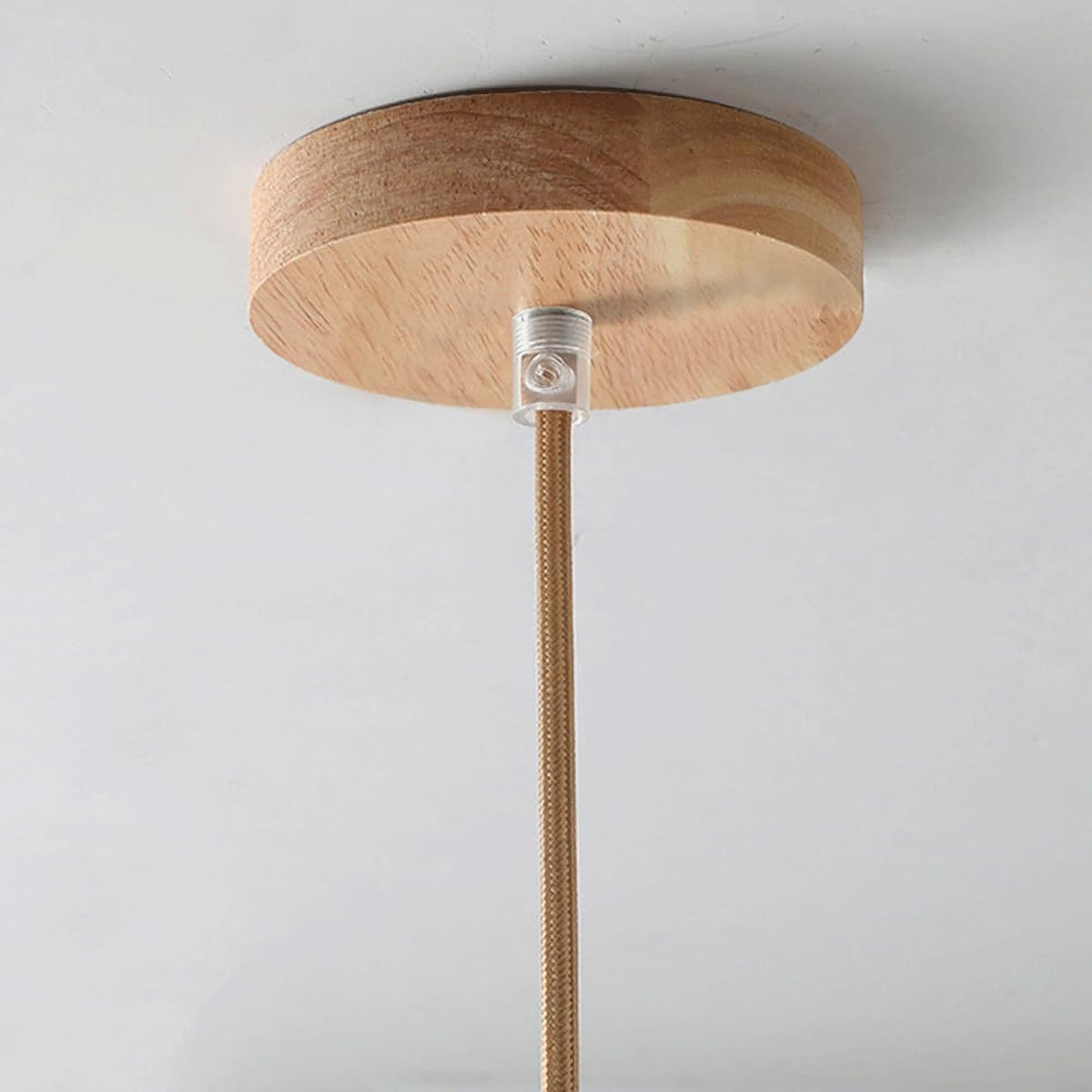 Suspension en bois et verre opalin#+#+#+#+