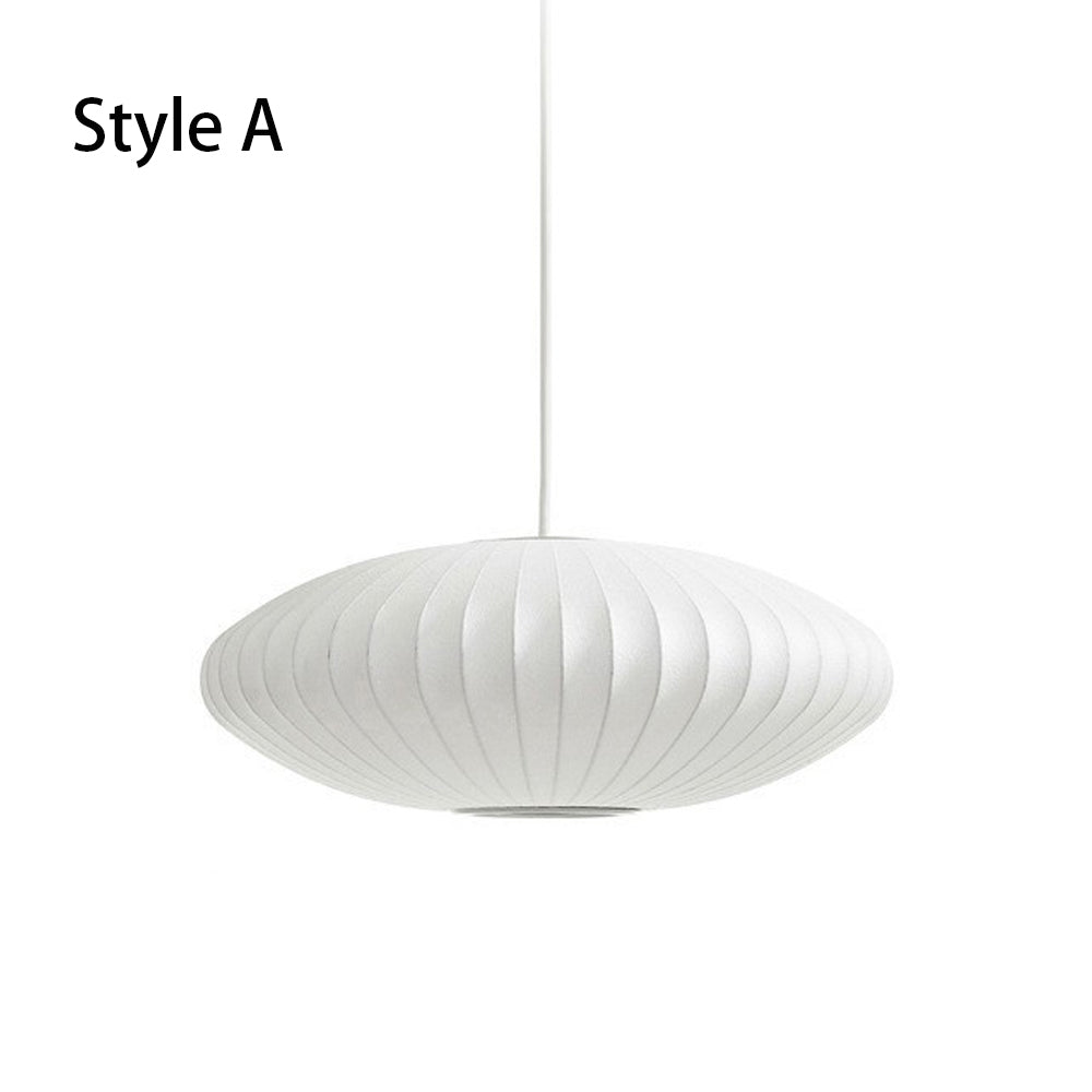 Suspension en tissu de soie plissé