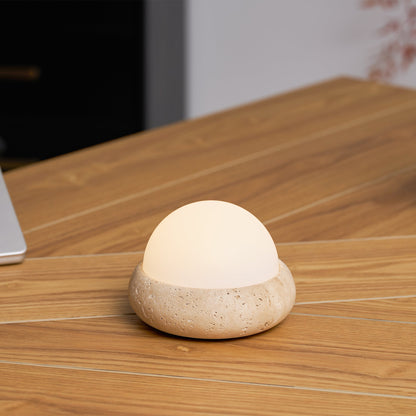 Lampe de table Wabi-Sabi en travertin Orlando