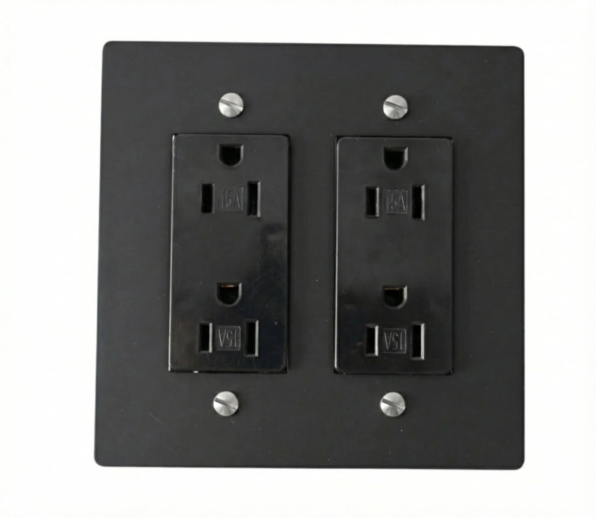 Prise double Galveno Vintage en laiton massif