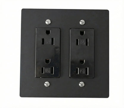 Prise double Galveno Vintage en laiton massif