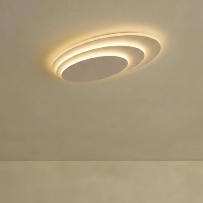 Plafonnier métallique superposé à montage affleurant