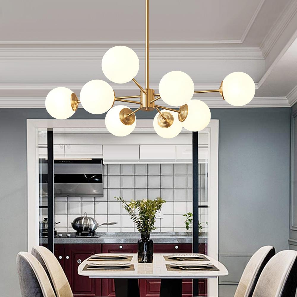 Lustre sphérique Spunik en opale