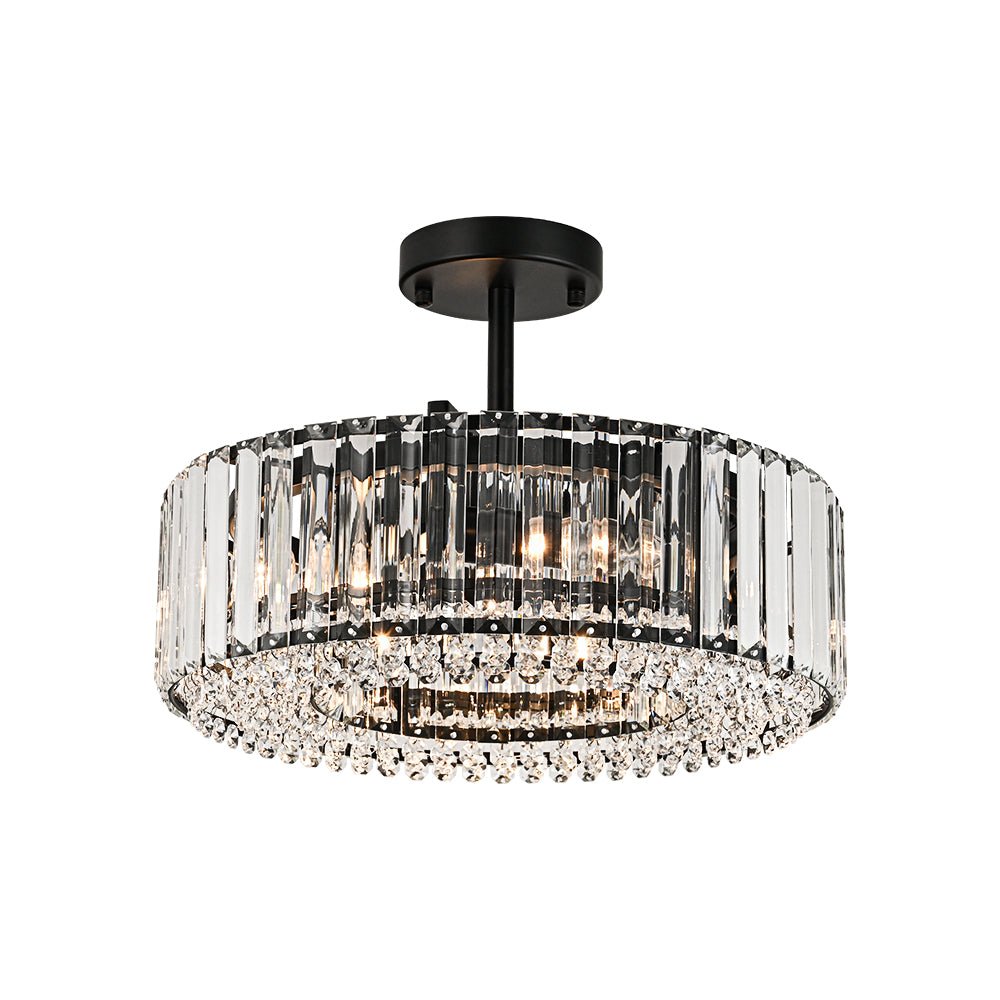 Plafonnier glamour en cristal sculpté