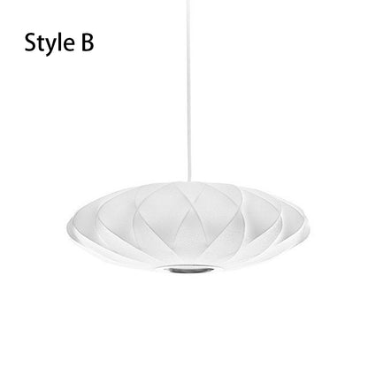 Suspension en tissu de soie plissé