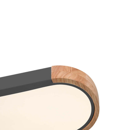 Plafonnier LED ovale en bois minimaliste Ovalyn
