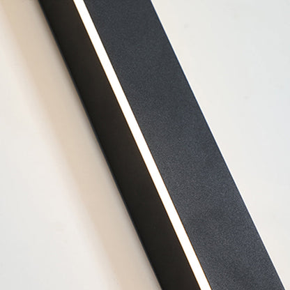 Applique murale extérieure Veldrin minimaliste et fine en métal noir