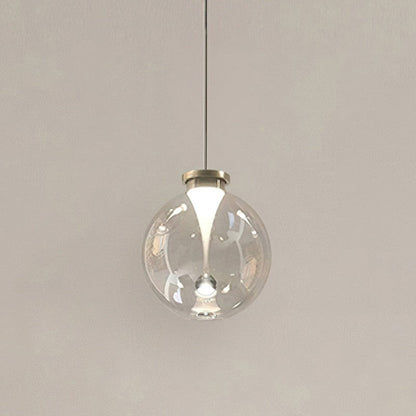 Suspension boule en verre teinté