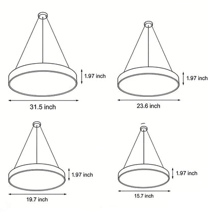 Suspension circulaire avec anneau métallique