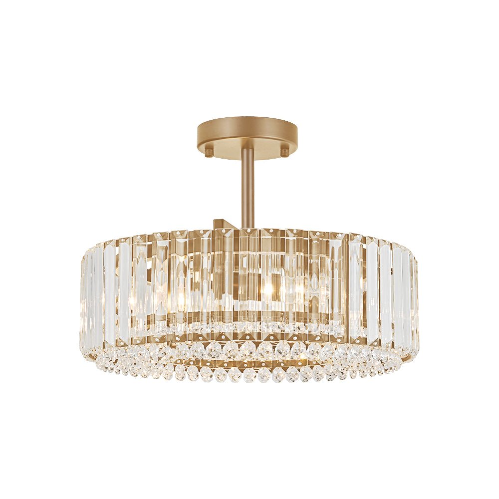 Plafonnier glamour en cristal sculpté