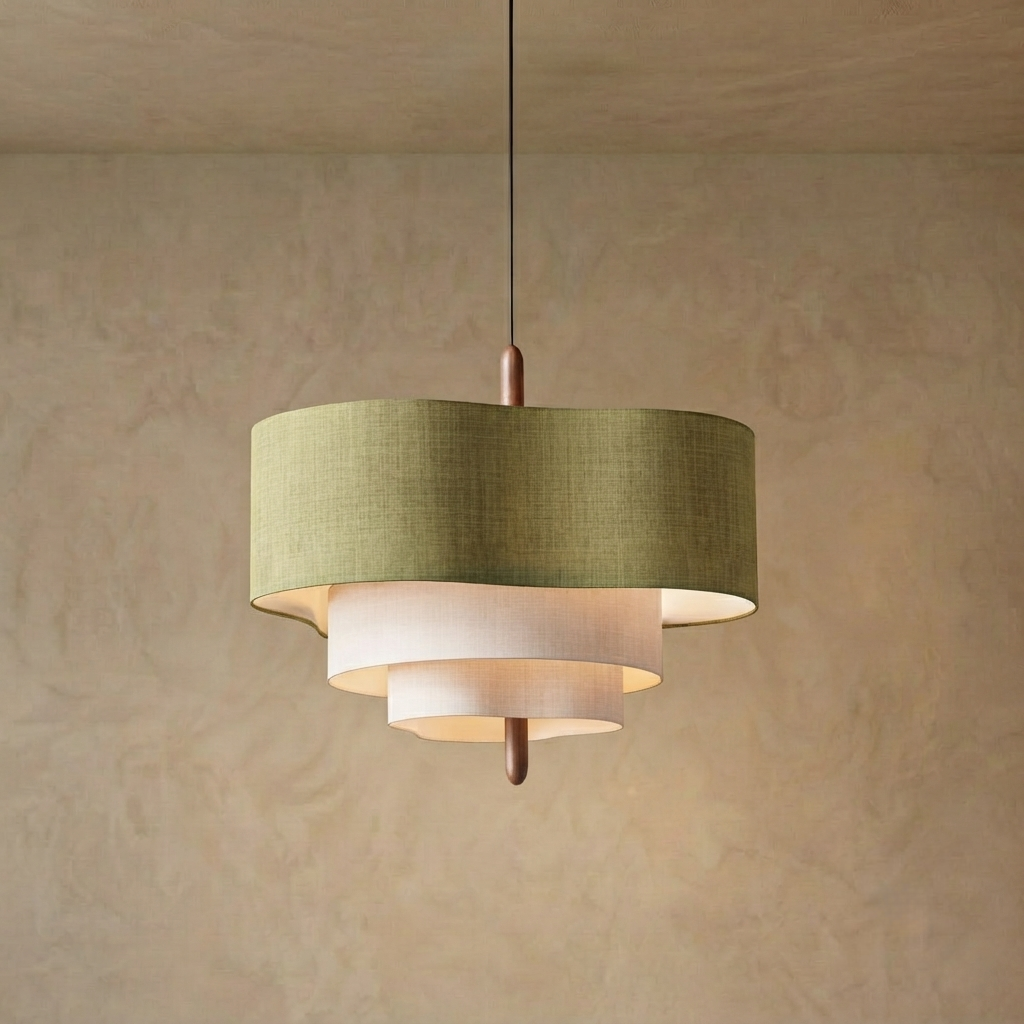 Suspension en tissu noyer à étages