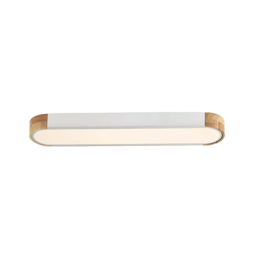 Plafonnier LED ovale en bois minimaliste Ovalyn