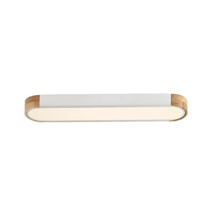 Plafonnier LED ovale en bois minimaliste Ovalyn