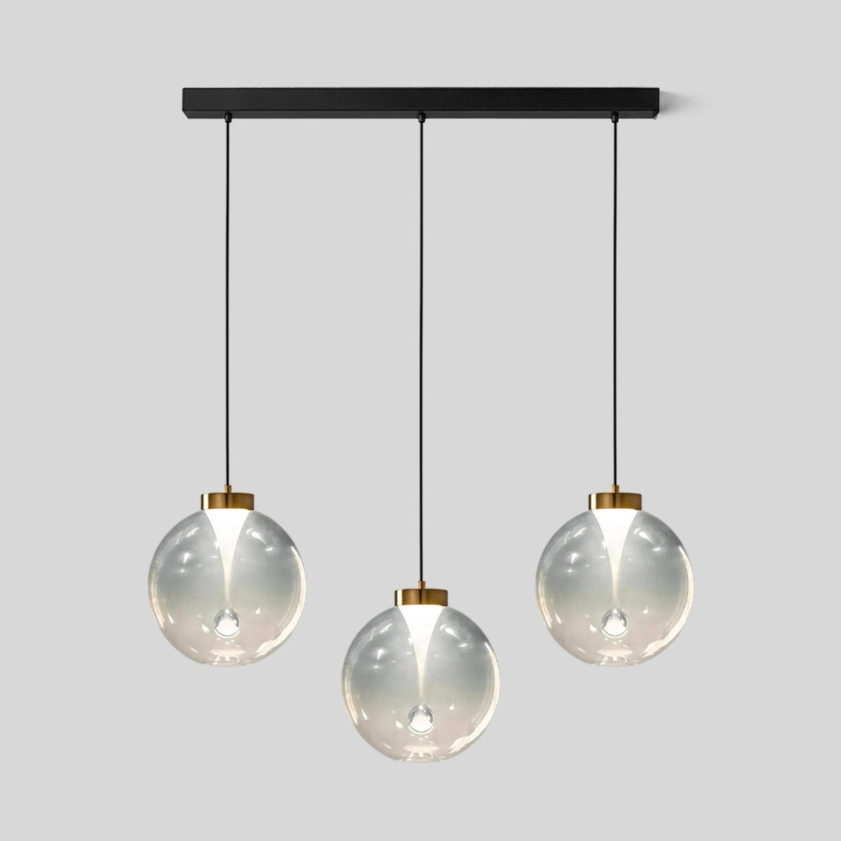 Suspension boule en verre teinté