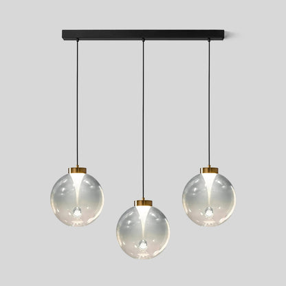Suspension boule en verre teinté