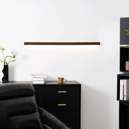 Applique murale linéaire fine en bois