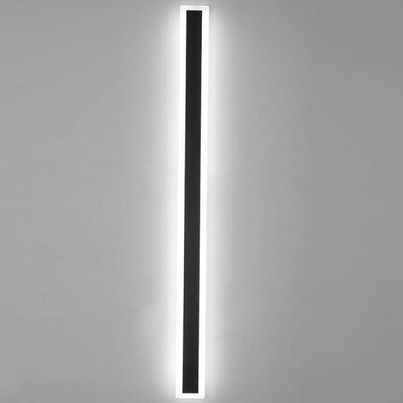 Applique murale d’extérieur minimaliste Halvenn avec panneau en acrylique