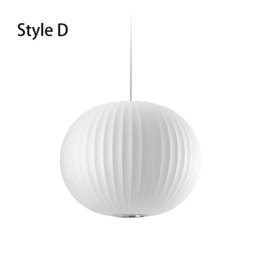 Suspension en tissu de soie plissé