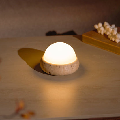 Lampe de table Wabi-Sabi en travertin Orlando